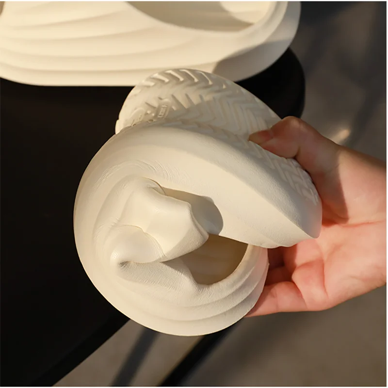 4CM Summer Slippers Thick Platform Sandals Woman 2022 Home Slippers Indoor Mute Soft-soled Flip Flops Couple Non-slip Slides