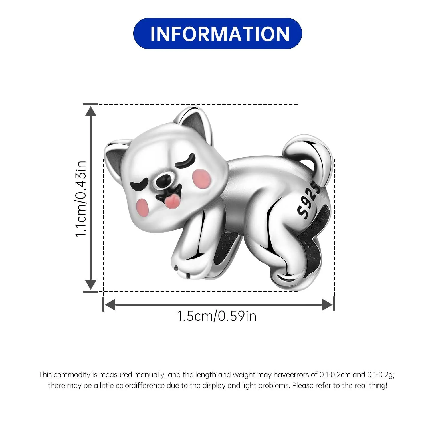 PANPOKI 잠자는 개 동물 펜던트 참 비즈 맞는 팔찌 DIY 파티 유행 선물 쥬얼리 액세서리-Freehip.co.kr