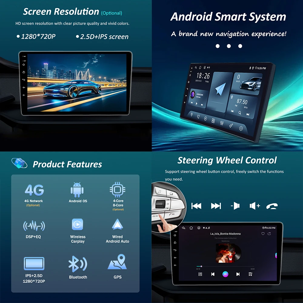 Reproductor Multimedia de vídeo para coche, Bluetooth, Carplay para KIA RIO 4 x-line 2016 - 2021, WiFi, Android OS, GPS, Navi, pantalla táctil, herramientas para automóvil 2
