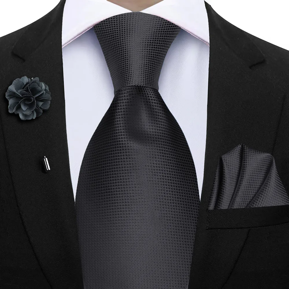 Elegant Peacock Blue Plaid Men's Accessory Set - Tie & Pocket Square Collection