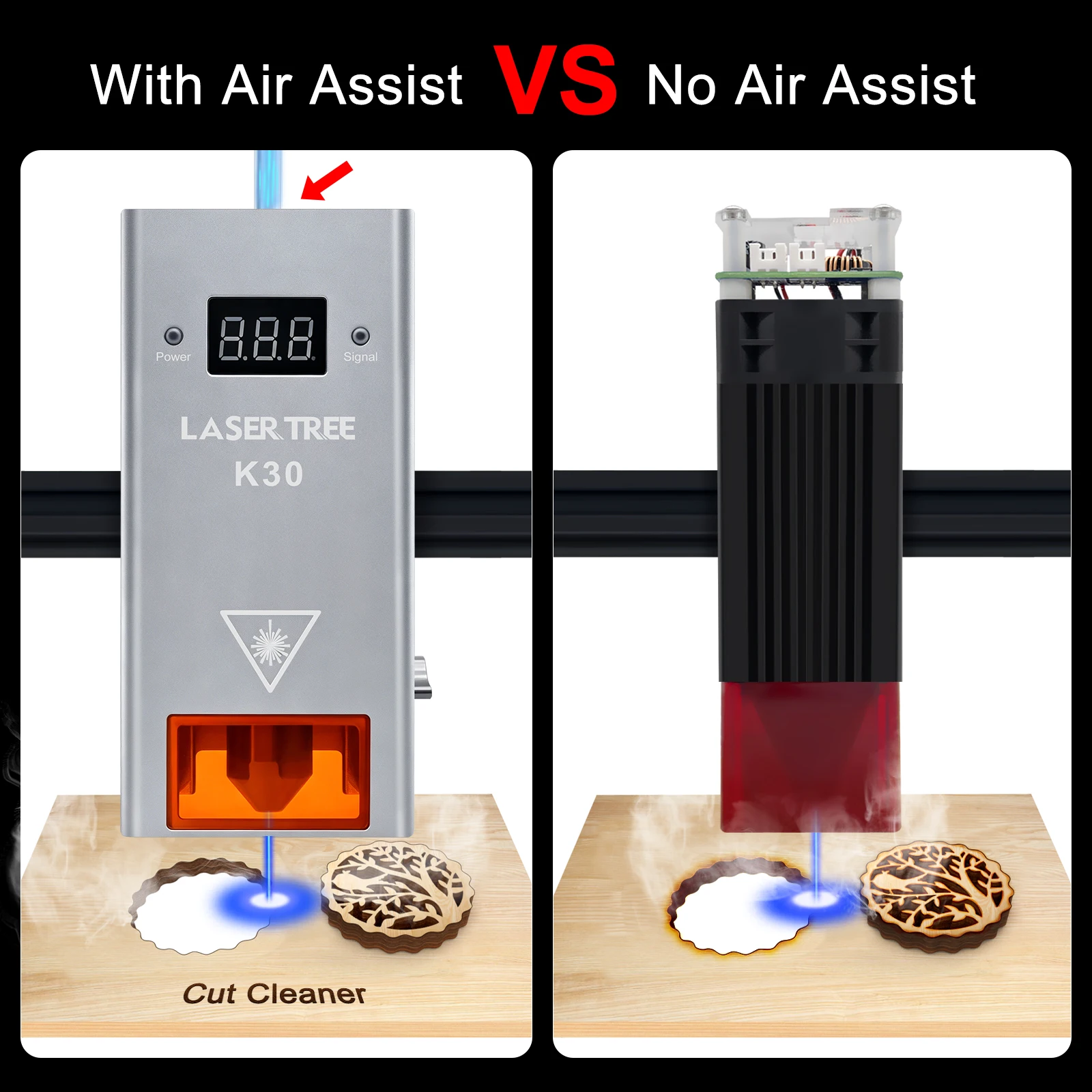 LASER TREE 30W Optical Power Laser Module with Air Assist 6 Diodes Laser Heads for CNC Engraver Machine DIY Cutting Wood Tools - 2