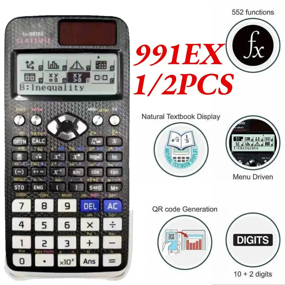 991EX Scientific Calculator For School Student Teachers Solar Battery Power Advanced Scientific Calculator with 696 Functions