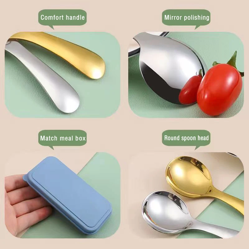 Portable Spoon Fork Tableware Mini Stainless Steel For Outdoor