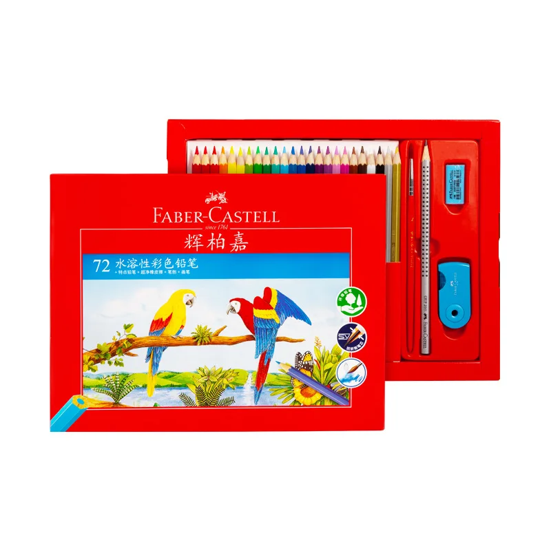 Faber Castell 24/36/48/60/72 Watercolour Colored Pencils Water Soluable Color Pencil for Art Painting Drawing Sketching Supplies 6