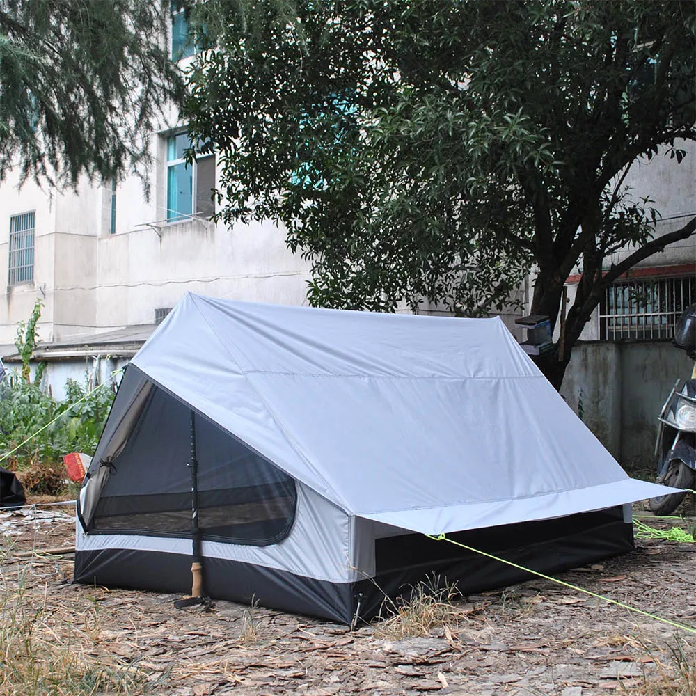 

2~3 Person A-line Exquisite Camping Ultralight Waterproof Hut Ridge Outdoor Portable No Pole Tent Barraca Bivvy