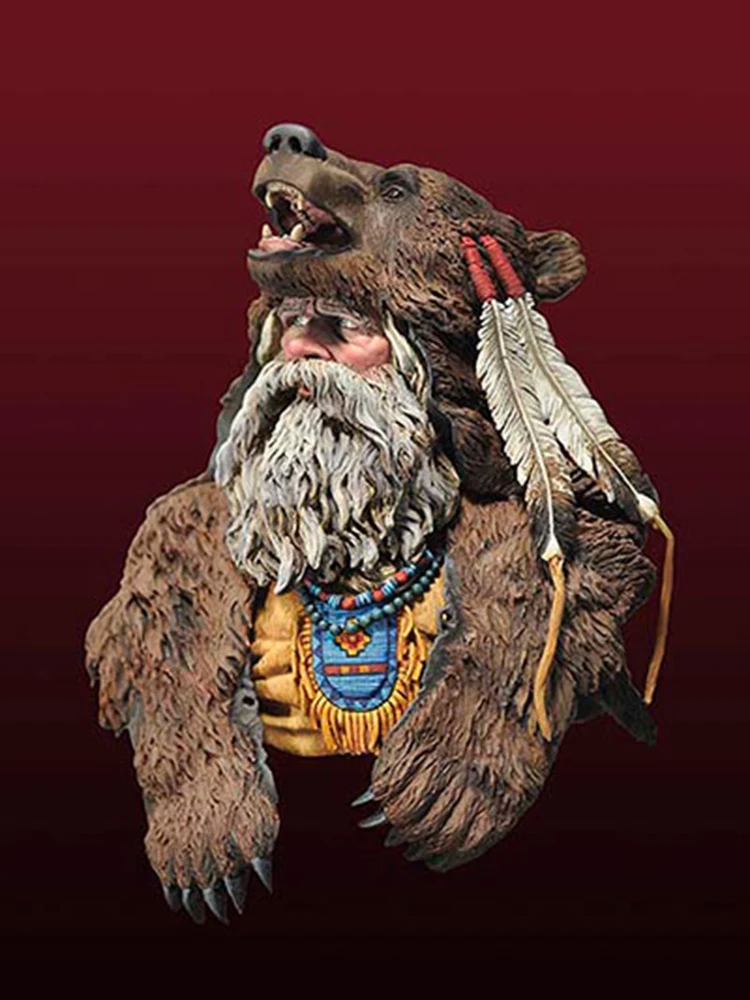 Unbemalter Bausatz 1/10 Winter Hunter Catcher Mann Büste Figur Historische Figur Resin Kit