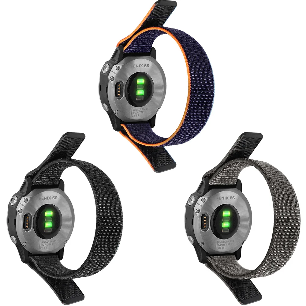 Versatile Nylon Strap with Hook and Loop Fastener - Quick Dry Watch Band in Multiple Sizes