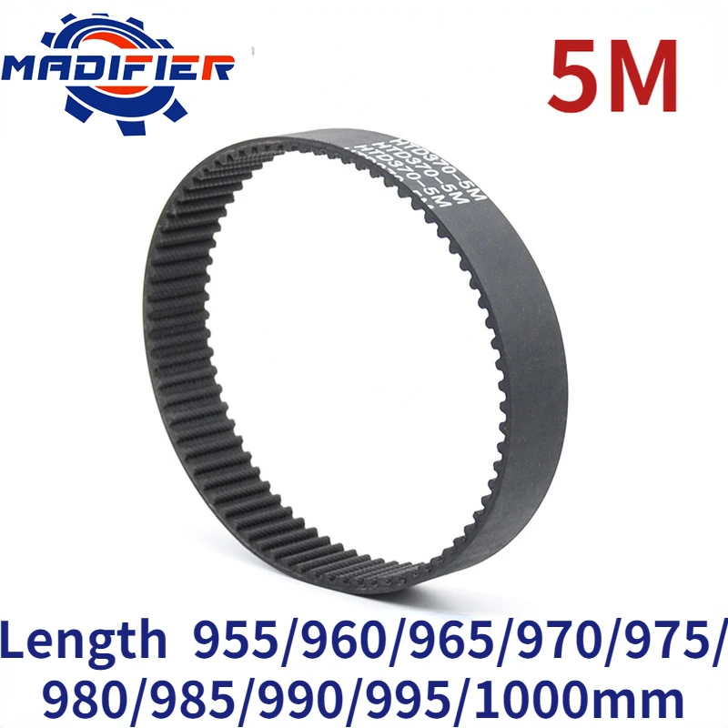 

GKTOOLS 5M Width 10/15/20/25/30mm Closed Loop Rubber Timing Belt Length 955/960/965/970/975/980/985/990/995/1000mm