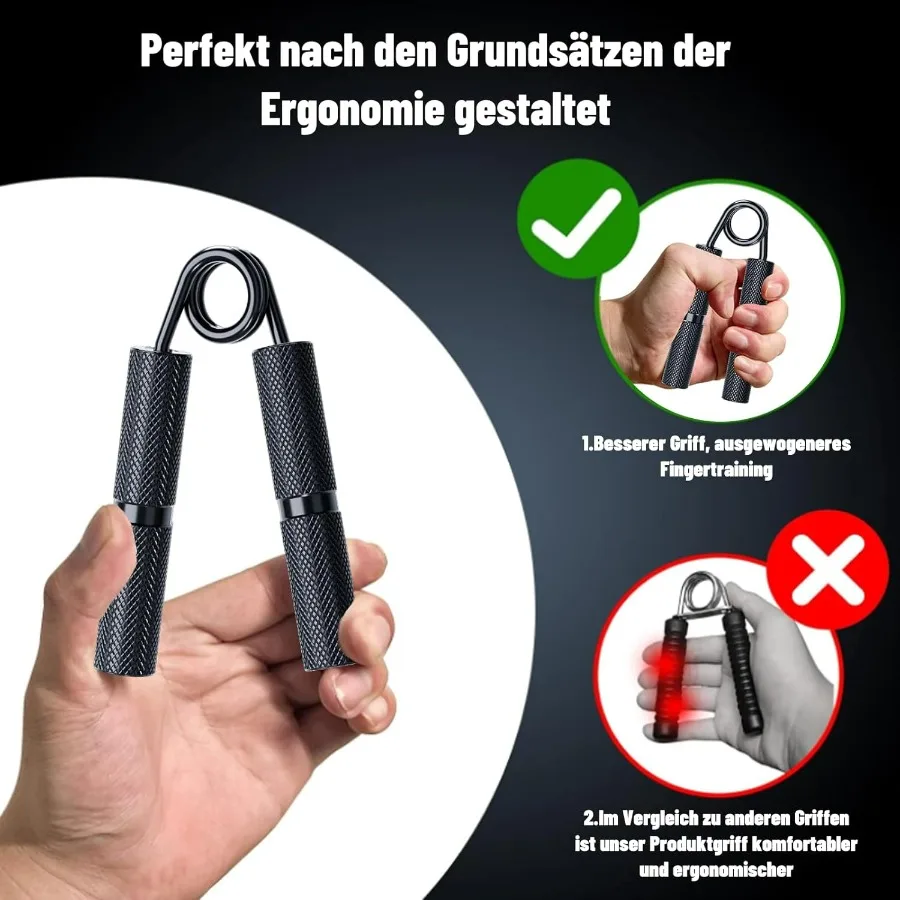 Grip Strength Trainer 6 Pack,100LB-350LB Hand Exerciser Gripper Forearm Finger Strengthener Non-Slip Suitable for Hand Rehabilit