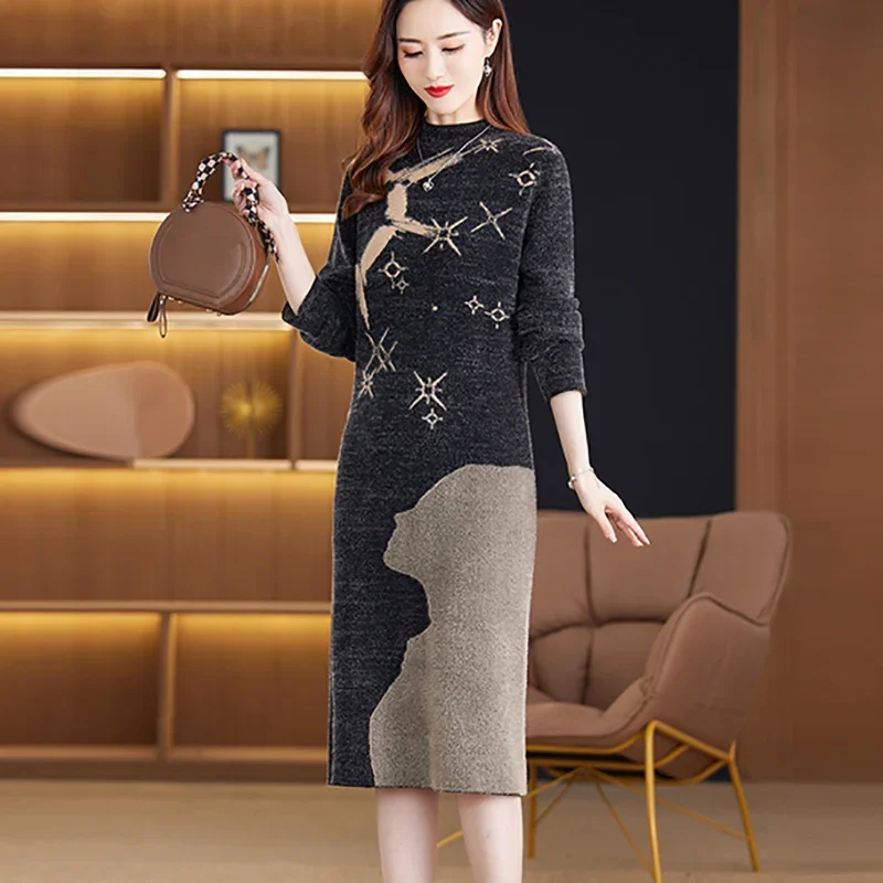 green emerald velvet dress Nolita Cream Midi Sweater Dress
