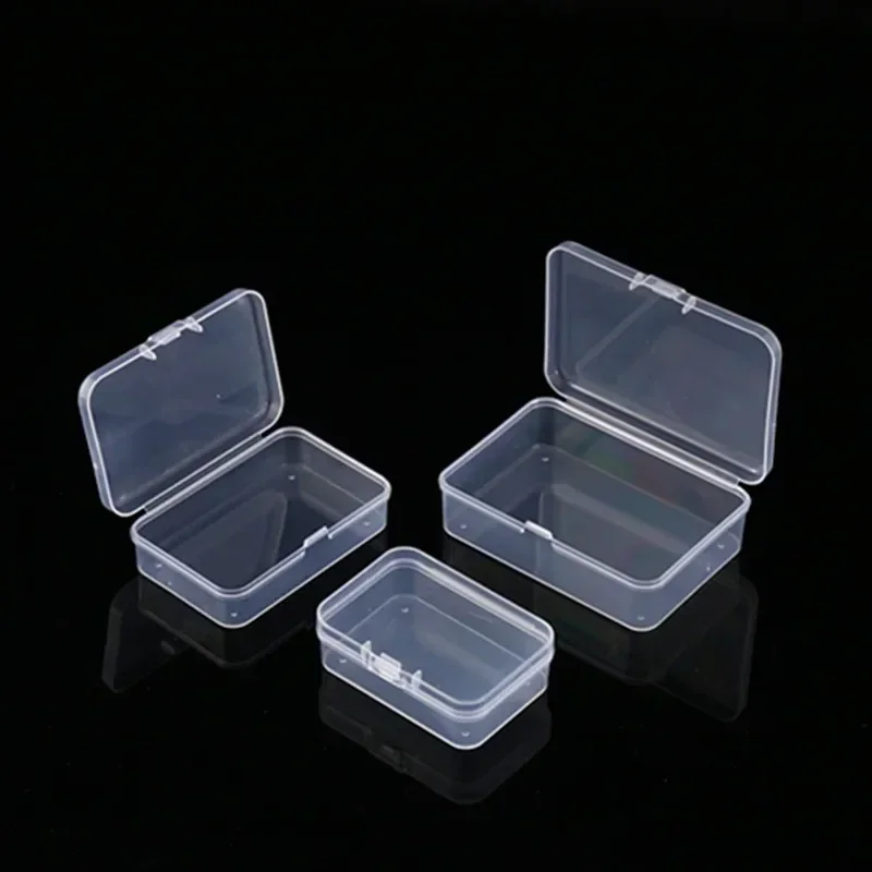 Mini Storage Boxes 10 Pieces Mini Plastic Rectangular Storage Box For Household