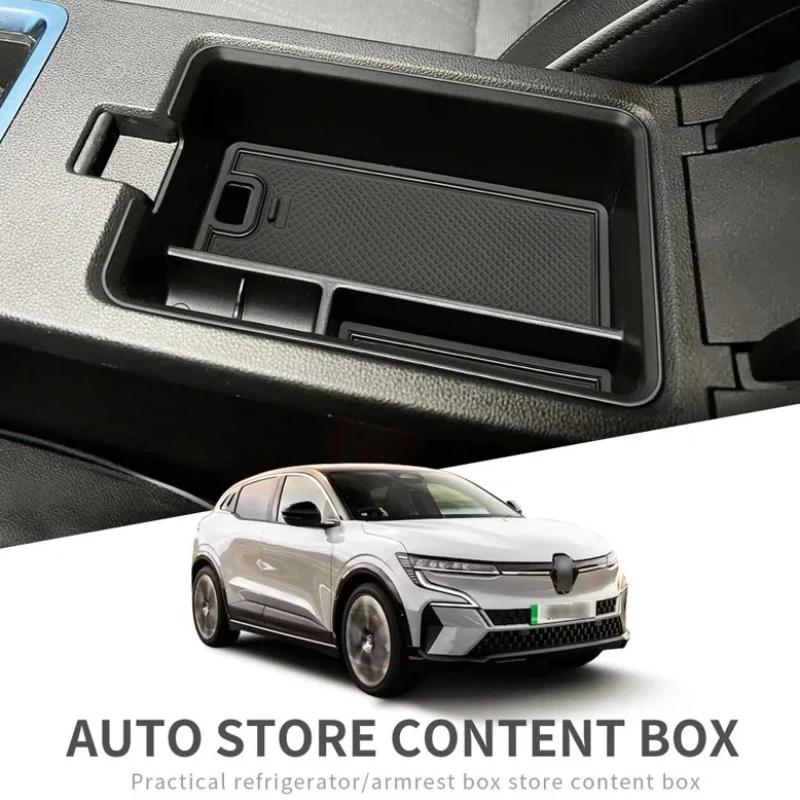 Renault Megane E-Tech 2022 2023 센터 콘솔 정리 트레이 중앙 정리용 자동차 팔걸이 보관함 인테리어 액세서리