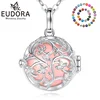 Eudora Harmony Ball 18mm Flower Pendant Necklace Pregnancy Chime Bola Long Chain Fine Jewelry Gifts For Women 1