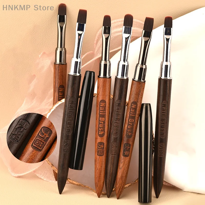 

Nail Liner Brush Wooden Handle Reusable Anti-Slip French Lines Flower Painting Brush DIY Fine Details Manicure Tools
