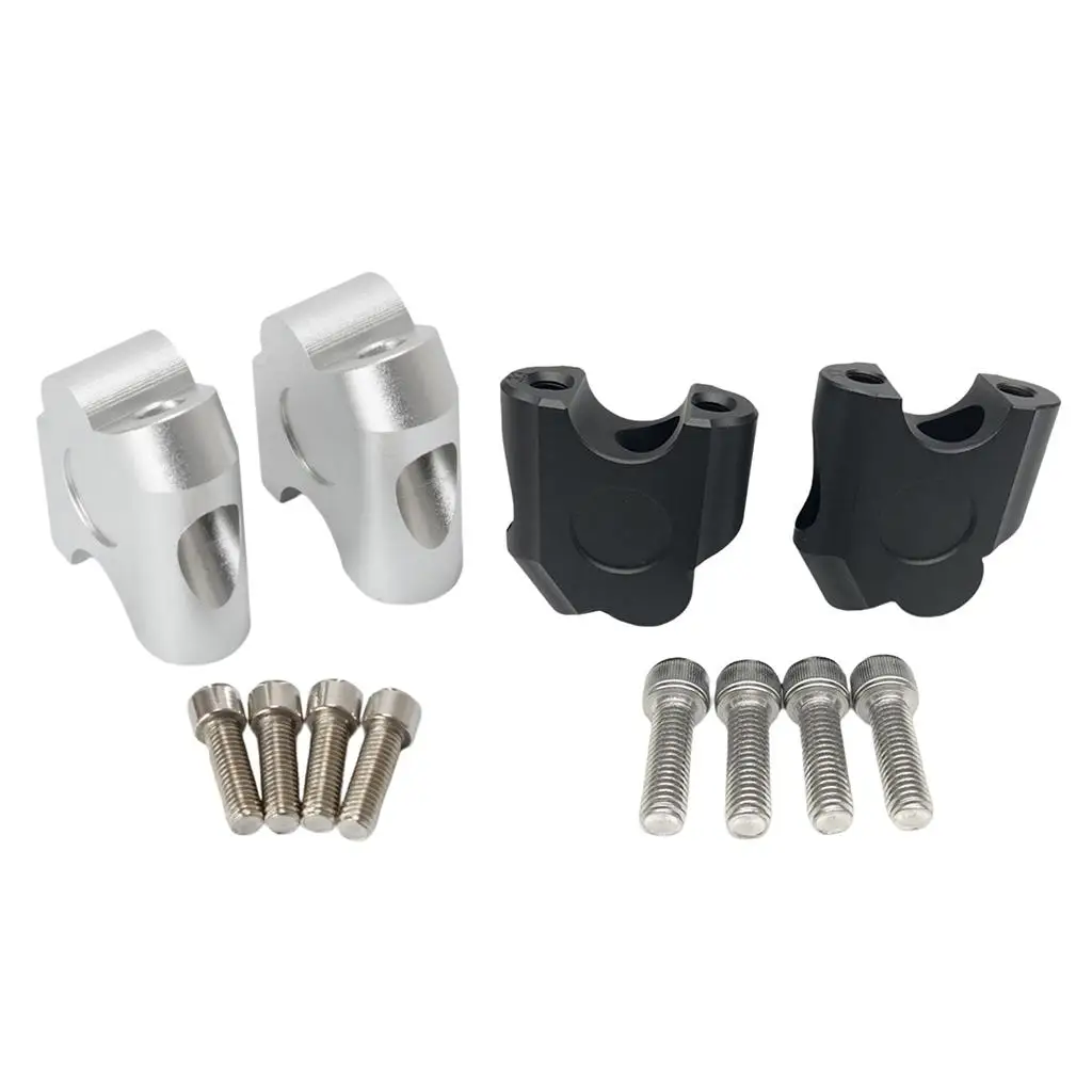 Motorcycle Handlebar Riser Kit 22mm Handlebars Clamp Aluminum