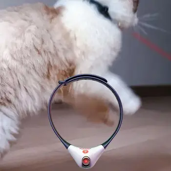 Wearable Electronic Collar Wearable Toy For Cats And Dogs Soft Training Chaser Interactive Toy Electric Smart Amusing Collar For 4