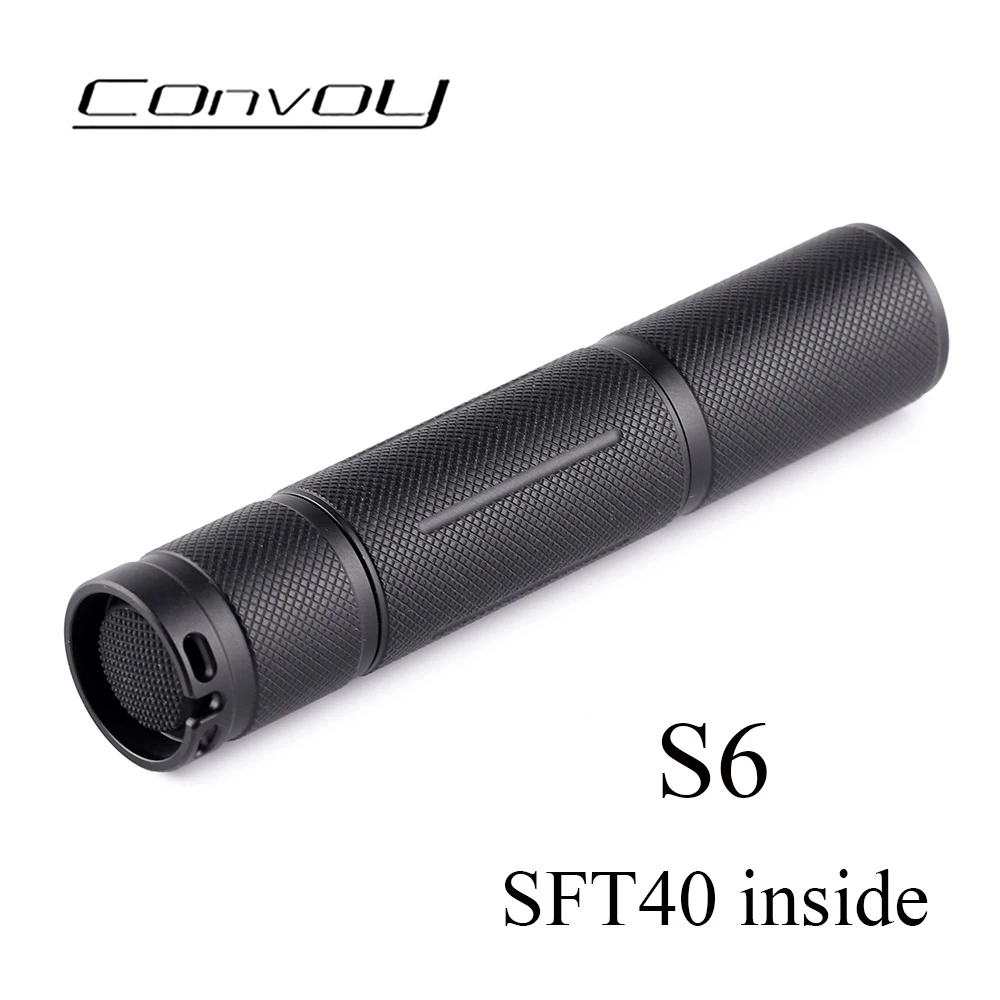 

Convoy S6 Black with SFT40 Linterna Led Flashlight 18650 Torch Camping Lamp Fishing Latarka Tactical Lantern