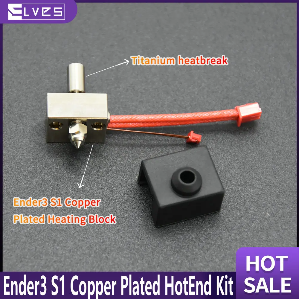 Ender-3 S1 Heating Block Kit，High 300℃/Standard 260℃ Temperature Kit for Ender-3 S1/CR-10 Smart Pro/Sermoon V1 3D Printer