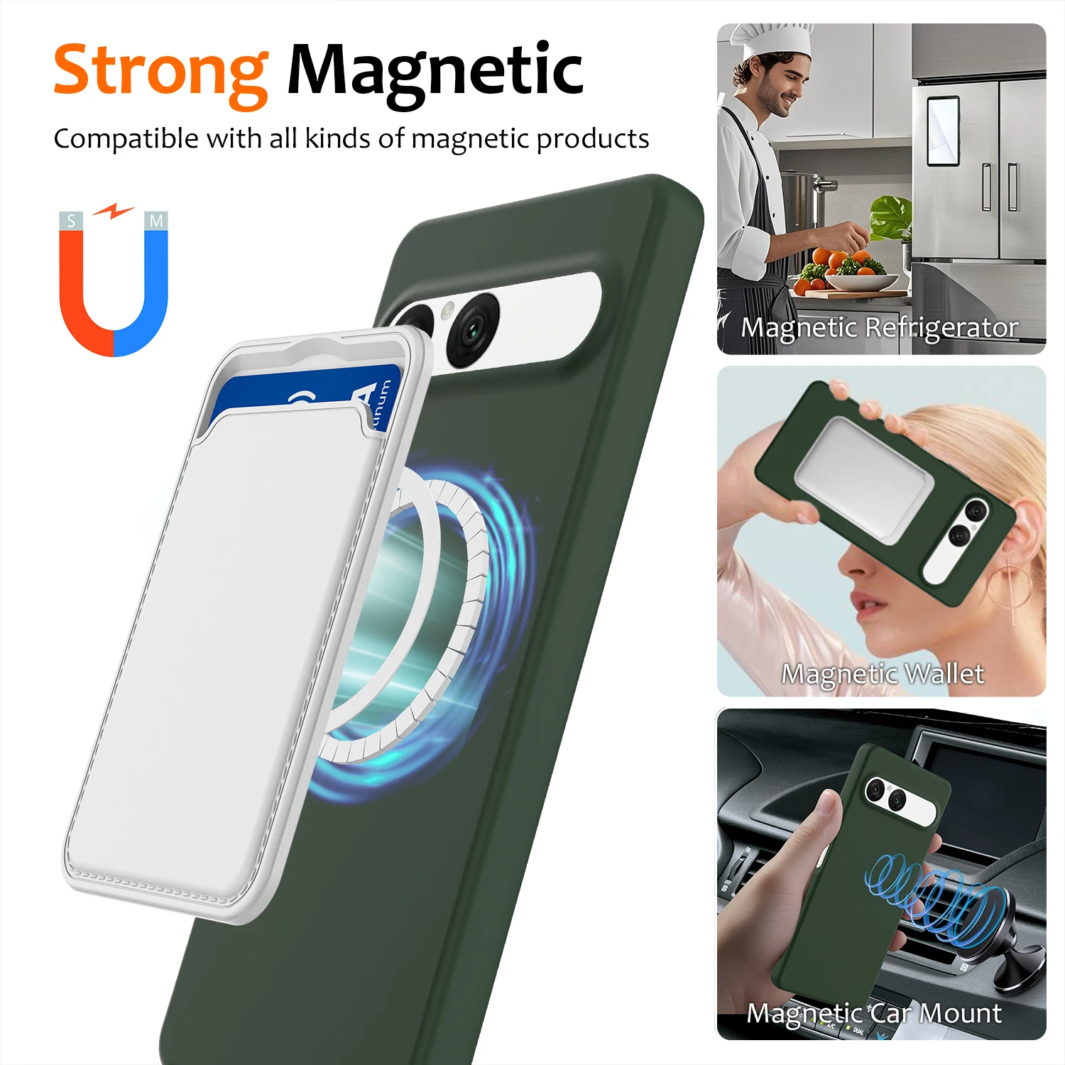 Official Liquid Silicone Magnetic Cover Case