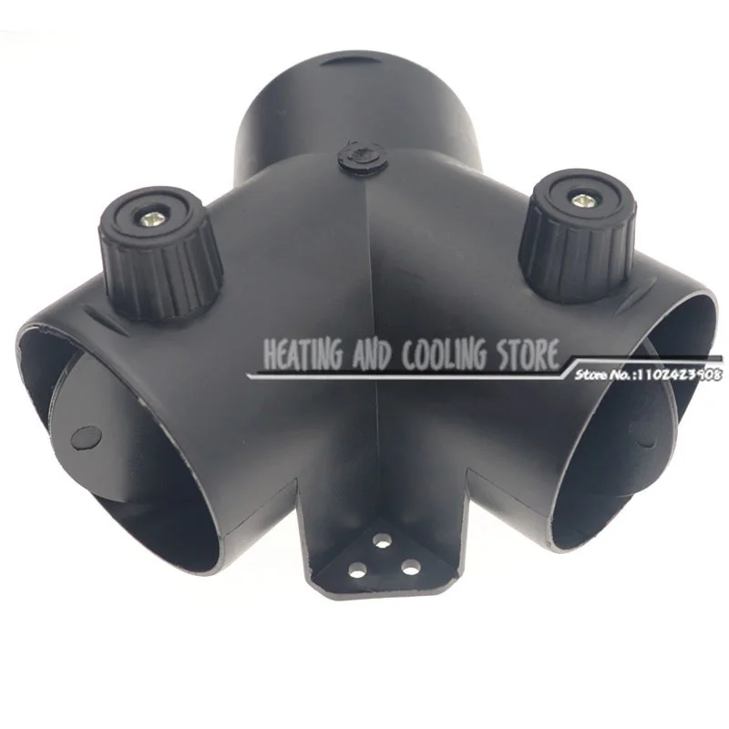 Diesel heater exhaust pipe air diesel heater duct pipe diesel heater heater duct connector air heater exhaust connector car heater accessories 60mm/75mm Y T Piece car diesel heater air vent ducting w/Regulating valve flap exhaust connector for Webasto Eberspacher Propex