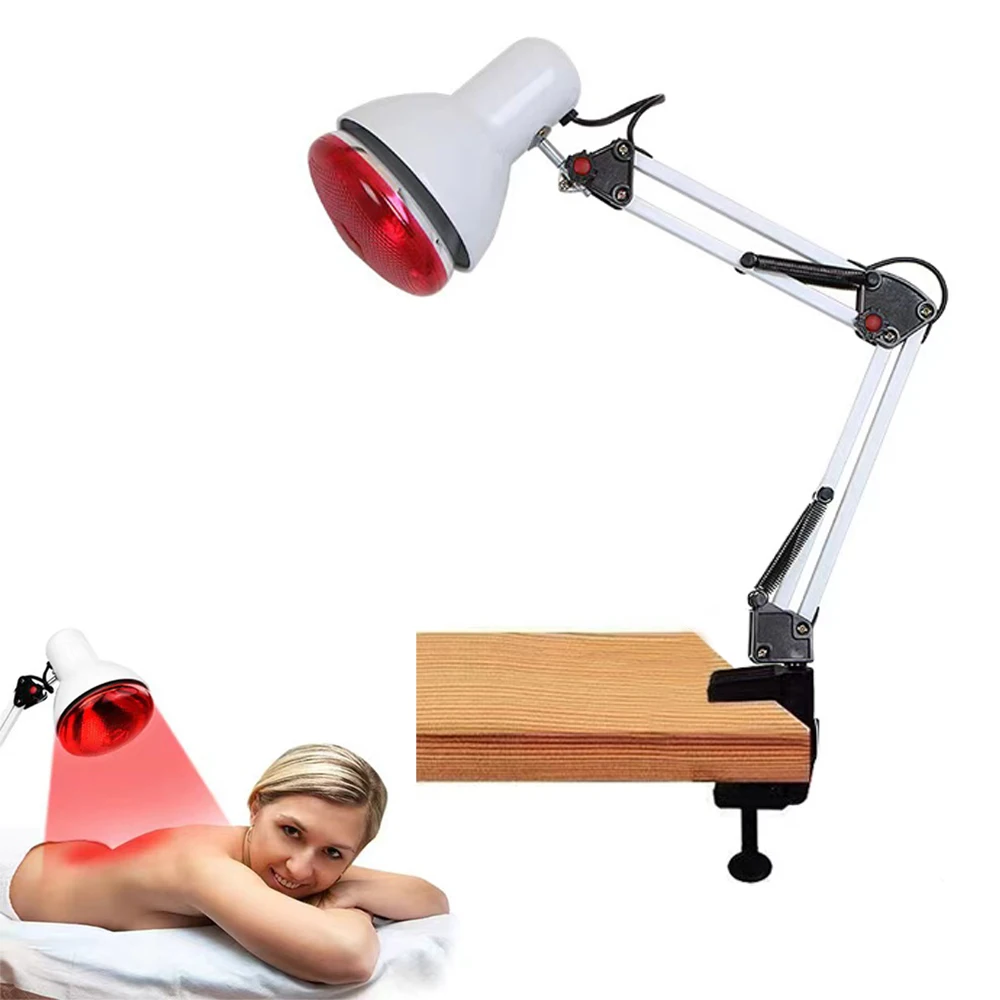 E26/27 Floor Stand Infrared Heat Physiotherapy Lamp Pain Relief Speed Up Healing 180&deg; Adjustable Anti-scald Health Care Lamp