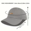 Adjustable Breathable Cotton Baseball Cap - Versatile Embroidered Croissant Pattern Dad Hat with Sunshade for Outdoor Sports 4