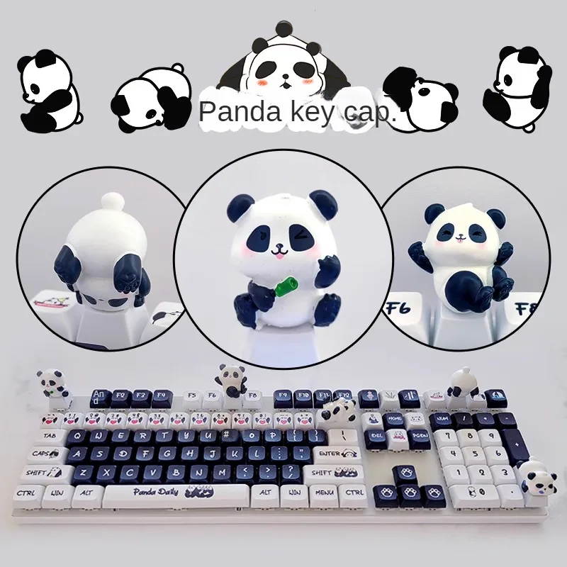 

MiFuny Chinese National Treasure Panda Keycaps for Mechanical Keyboard Accessories Decorative Single Cute Keycaps ABS Material