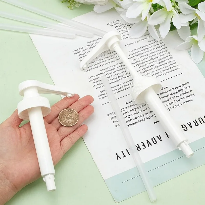 Plastic Dispensing Pumps 5 Pcs Pump Bottle Dispenser Gallon Pump Dispenser Leak Proof for Syrup
