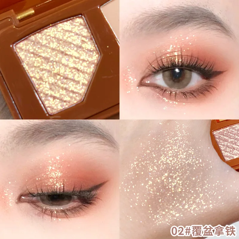 XiXi Cocoa Smooth Thick Emulsion Eyeshadow Tray Advanced Color Development No Fly Powder Earth Color Everyday Novice Beginners 4