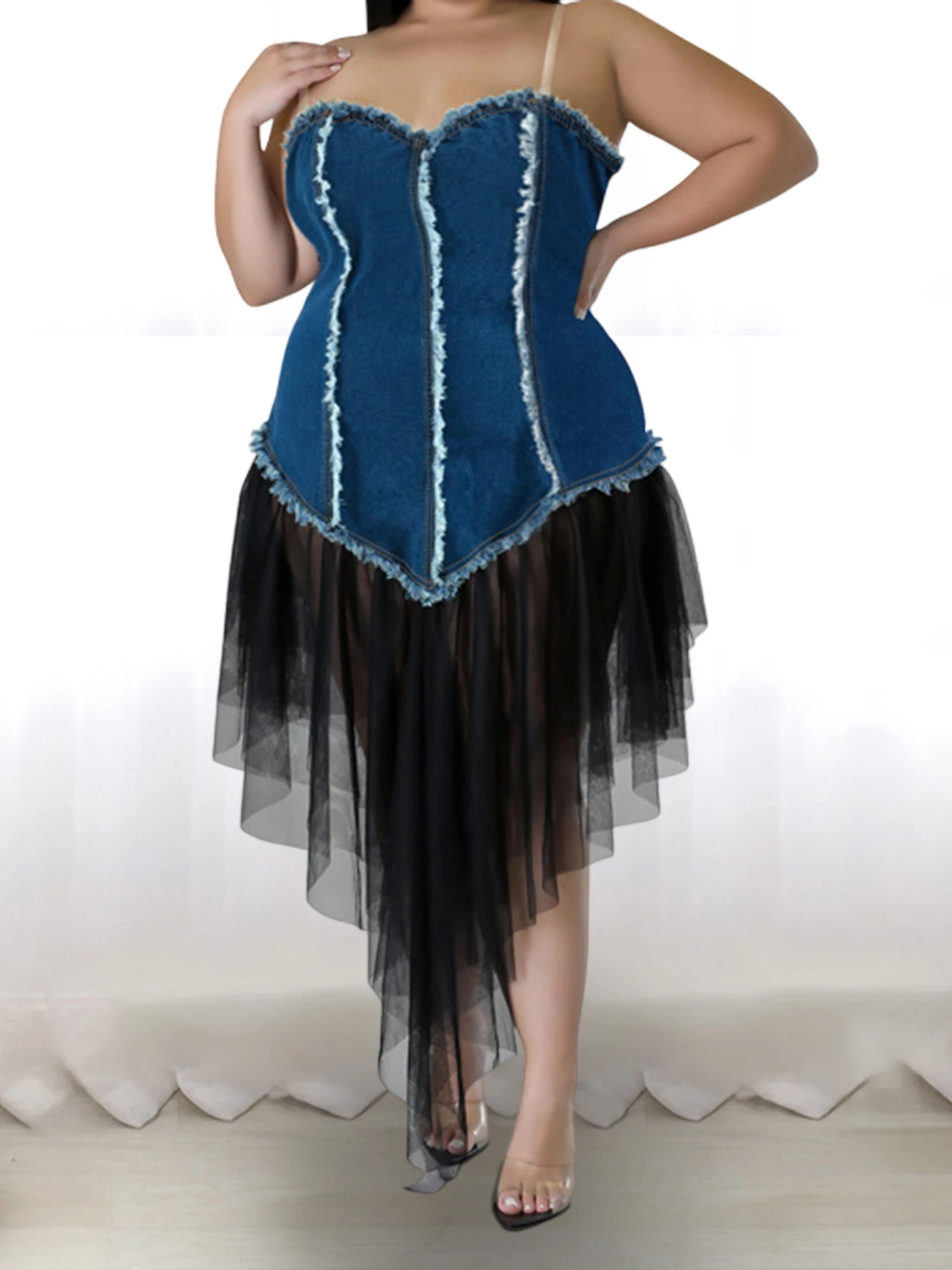 Women s Plus Size Floral Print Maxi Dress Off Shoulder Ruffle Hem Boho Long Dress with Pockets and Belt