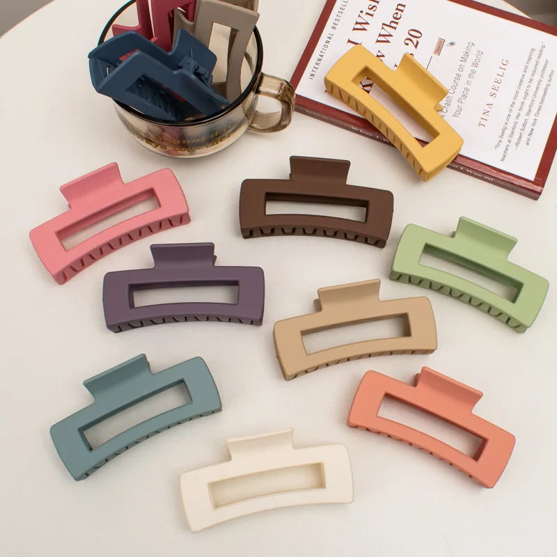 

New Frosted Plastic Hair Clip Women Girls Back Clip Shark Clip Large Hair Crab Hair Accessories