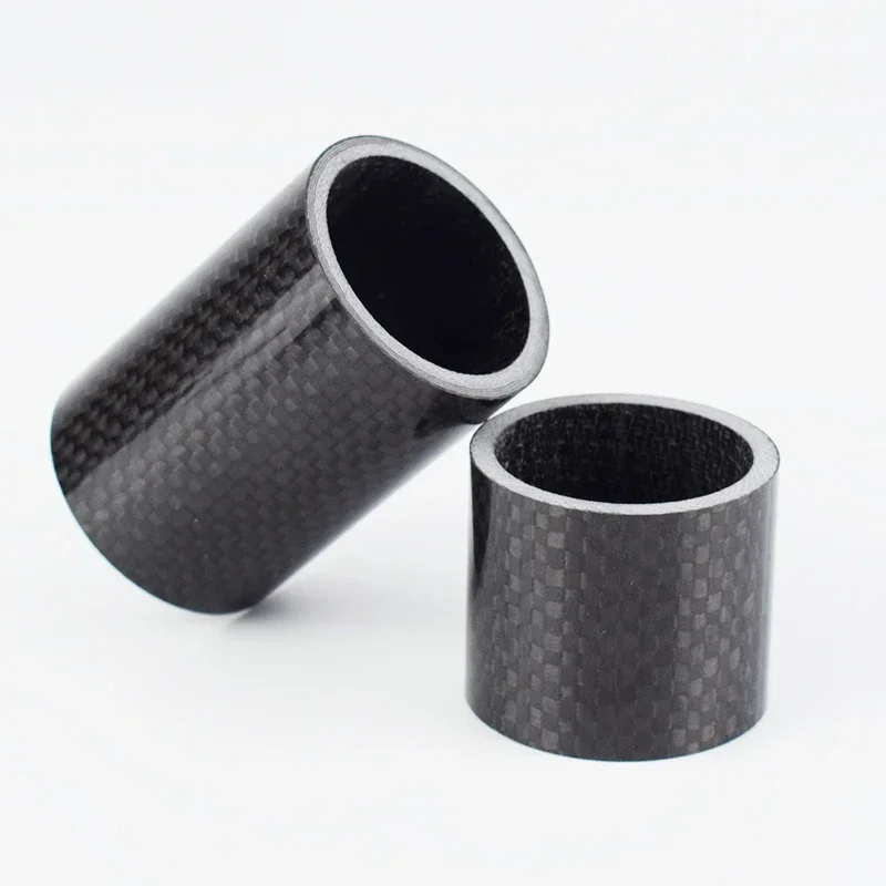 1set(3pcs) Bicycle Headset Spacers Carbon Fiber Washers 5/10/15mm Rings for 28.6mm 1 1/8" Post Fork Stem Extra Height
