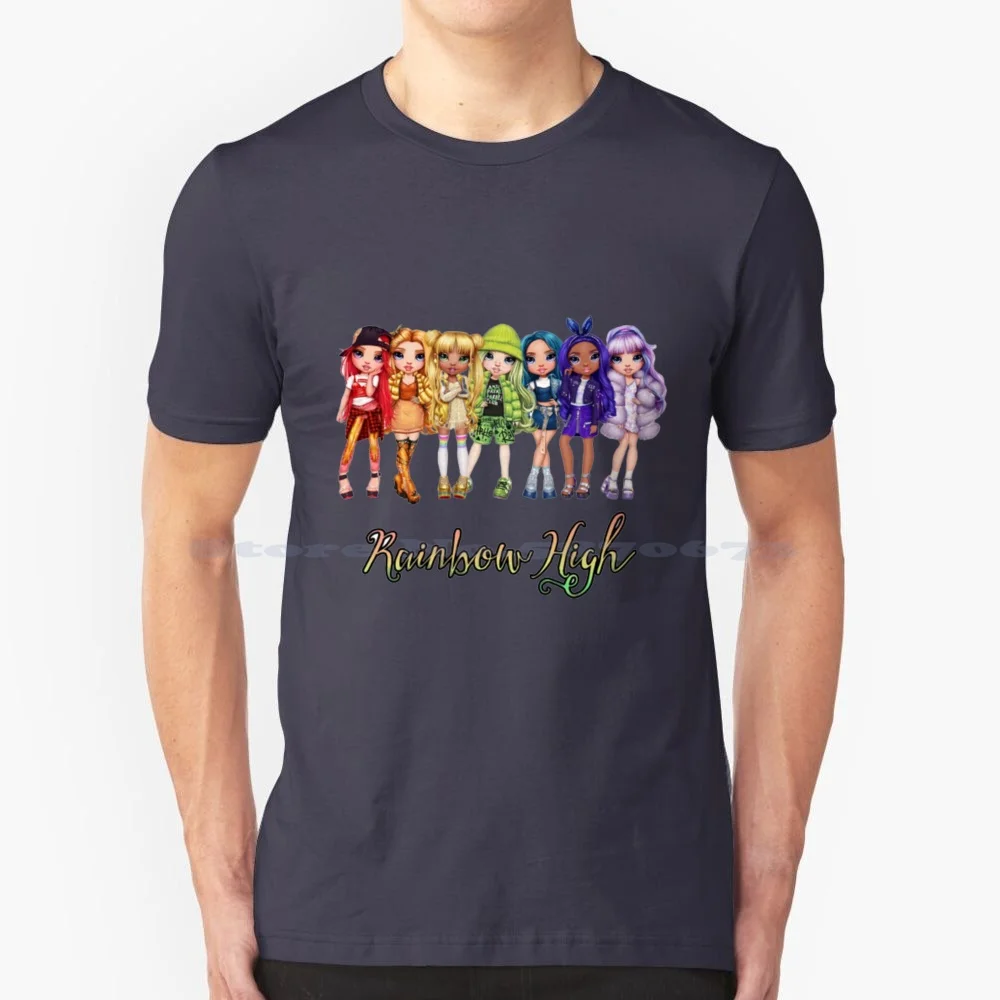 Rainbow High Dolls Personaggi T Shirt 100% Cotone Tee Violet Willow Sunny Madison Doll Collector Mga Dolls Logo Mga
