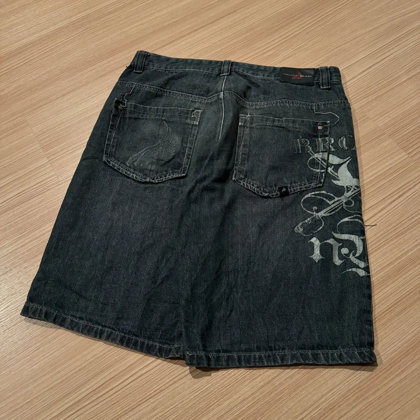 Streetwear Shorts Y2K Pants Hip Hop Retro Graphic Print Baggy Jenas Denim Gym Shorts Mens Womens High Waist Basketball denim shorts