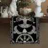 Black Viking Sacred Tree Linen Table Runner Party Decor Celtic Raven Helmet of Awe Kitchen Dining Table Runner Home Table Decor 2