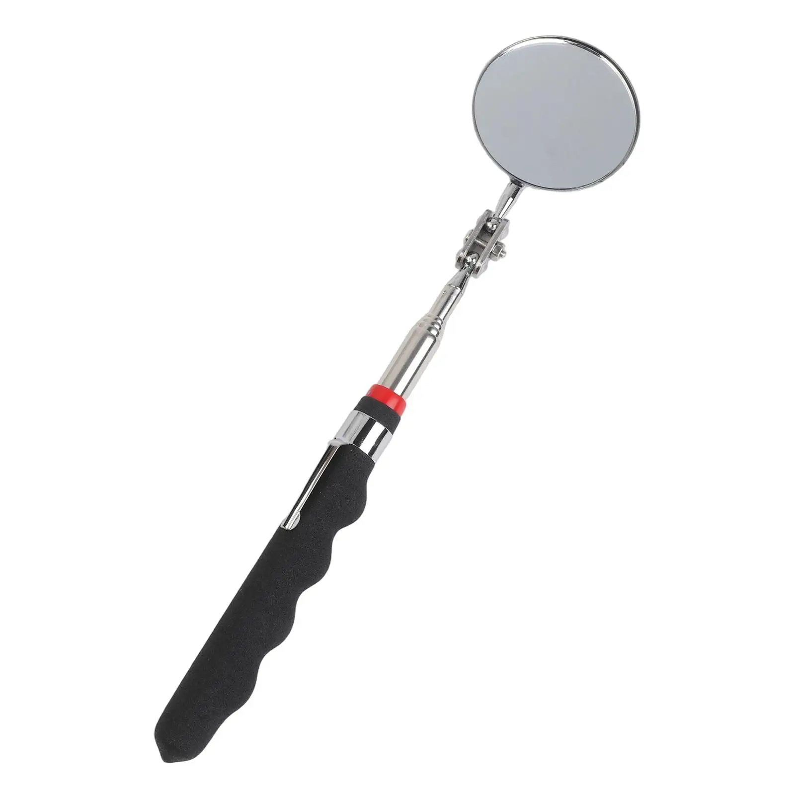 1개 자동차용 360도 회전식 텔레스코픽 검사 감지 렌즈 원형 거울 포켓 클립 확장 및 연장 도구