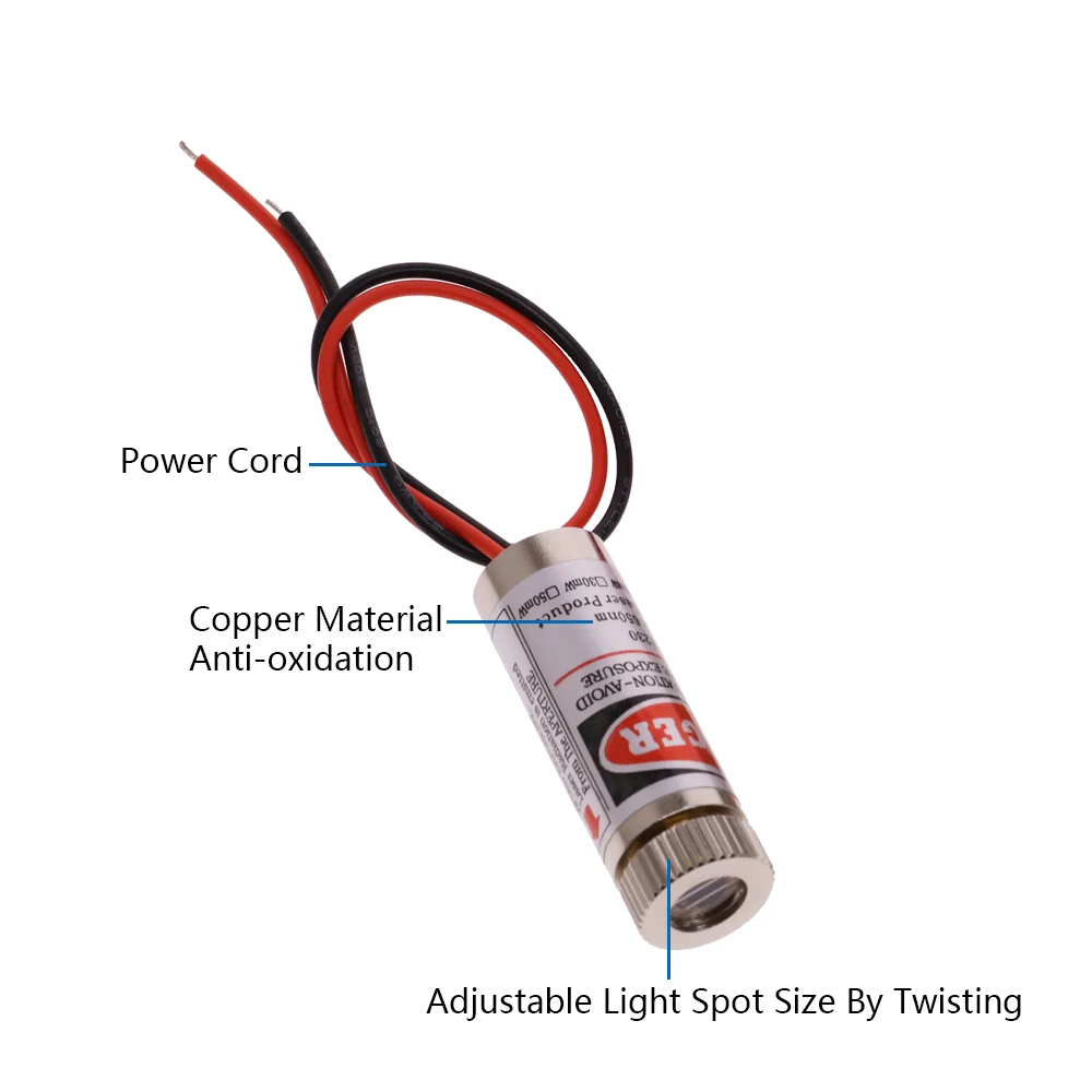 Modulo Laser Croce Rossa 650nm | 3-5V | Focus Regolabile | Con Portabatterie AA - Foto 12