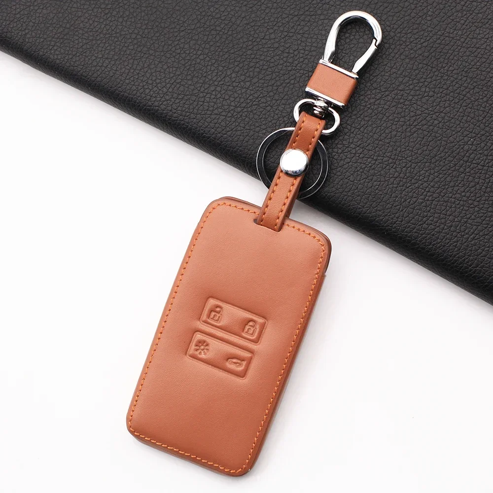 thumbnail image 1 of Funda de cuero para llave de Renault Talisman, captura de tarjeta para Renault Coolo Megane Koleos Scenic 4 2010-2019, control remoto sin llave, 1 of 4