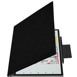 Ultra - Thin Magnetic Leather Tablet Case with Pen Buckle and Auto Sleep/Wake for Boox Note Max 13.3 (Cloth Black)
