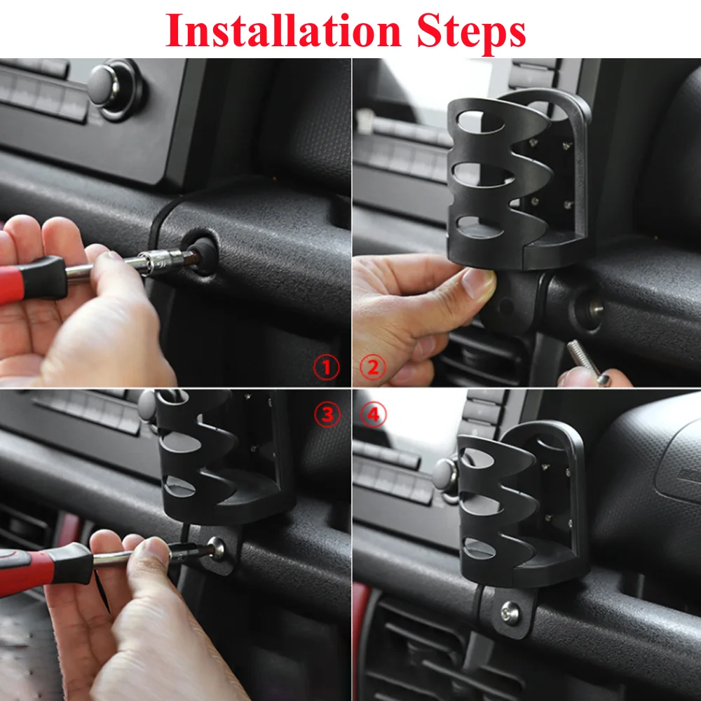 스즈키 지미 JB64 JB74 2019-2024 자동 인테리어 액세서리에 대한 자동차 워터 컵 병 홀더 브래킷 음료 컵 스탠드 주최자