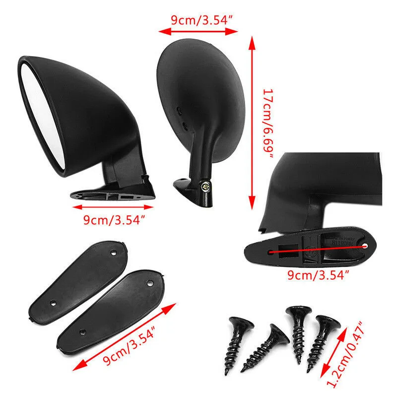 A Pair Racing California Universal Custom Retro Door Wing Side