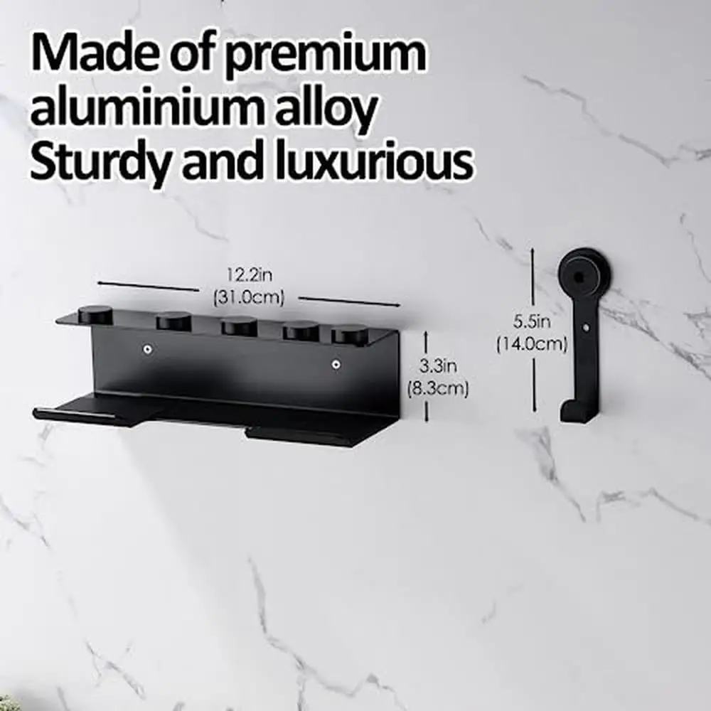 Wall Mounted Organizer Storage Rack Holder Shark FlexStyle Air Styling System Holds Attachments Brushes Nozzle Diffuser Cord 6