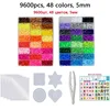 24/72 colors box set hama beads toy 2.6/5mm perler educational Kids 3D puzzles diy toys fuse beads pegboard sheets ironing paper 2