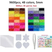 24/72 colors box set hama beads toy 2.6/5mm perler educational Kids 3D puzzles diy toys fuse beads pegboard sheets ironing paper 2