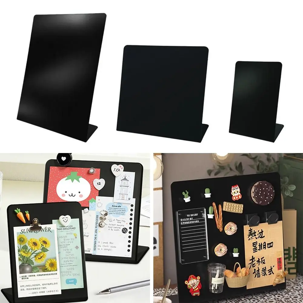 Lavagna Magnetica da Scrivania per Ufficio, Porta Messaggi e Note, Design Verticale Fai-da-Te, in Metallo