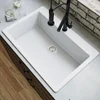 Top Mount. Large Single Bowl Quartz Kitchen Sink in 3