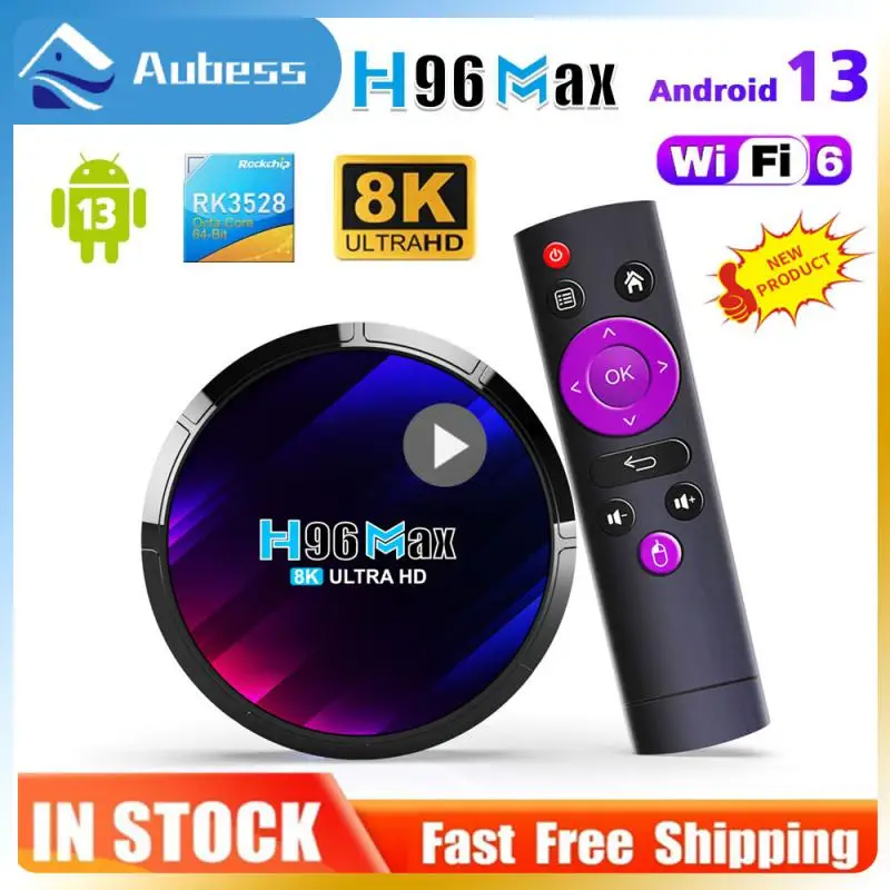 

New Android TV Box H96MAX Network RK3528 4GB RAM 64GB ROM Android 13 Box Support 2.4G/5.8G WiFi6 BT5.0 4K Video Set Top TV Box