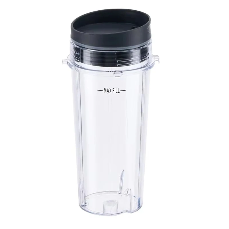 16 oz Blender Cup Set Replacement Parts Single Serve Blender Cup Set with Lid for BL770 BL780 BL660 BL740 BL810 Nutri Ninja Seri