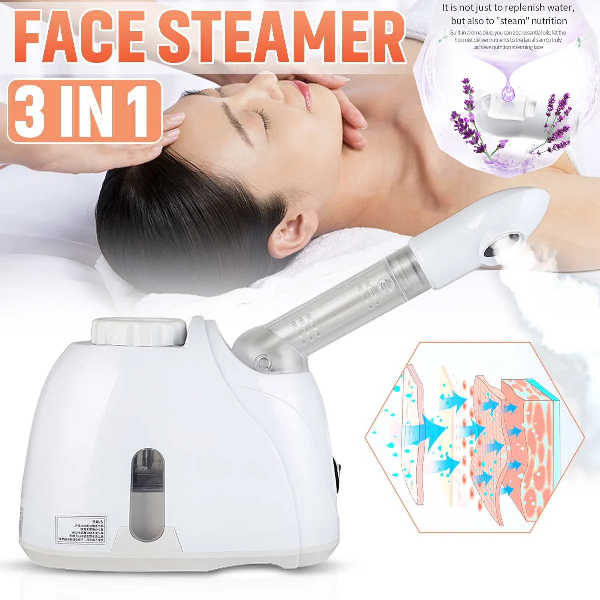 Face Steamer Electric Ozone Spa Nano Mist Vaporizer Sprayer Skin Care Gentle and Deap Cleaning Whitening Sauna Beauty Nebulizer new skin care vaporizer face steamer device nano metrics sprayer ozone steam steam cleaning makeup cleaner humidifier tool