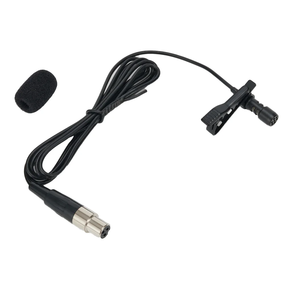 Wireless Microphone Microphone Windscreen 3.5mm Lavalier Lapel Microphone Miniature Broadcast Quality Wireless System Metal Clip Windscreen